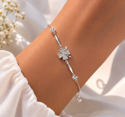 Pulsera trébol mágico plata (pul-5pl)