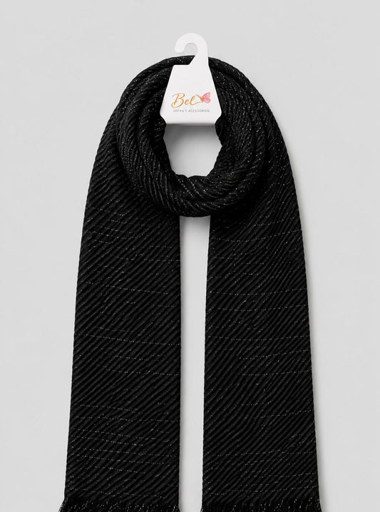 Pañuelo plisado negro (pa-1)
