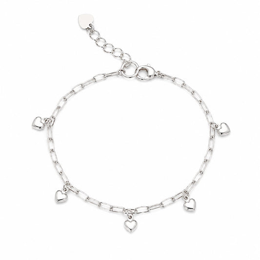 Pulsera corazón pepita plata (pul-7pl)