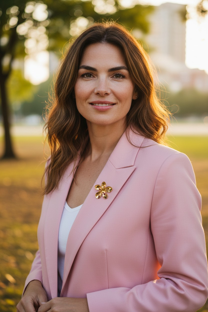 prendedor florcita dorada (pr-2)
