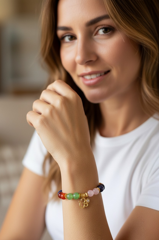 Pulsera siete chacras om (pul-32)