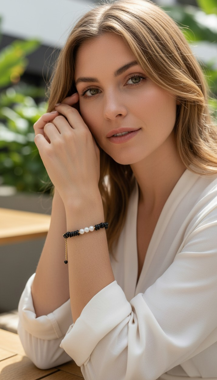 Pulsera Noche Perla (pul-36)