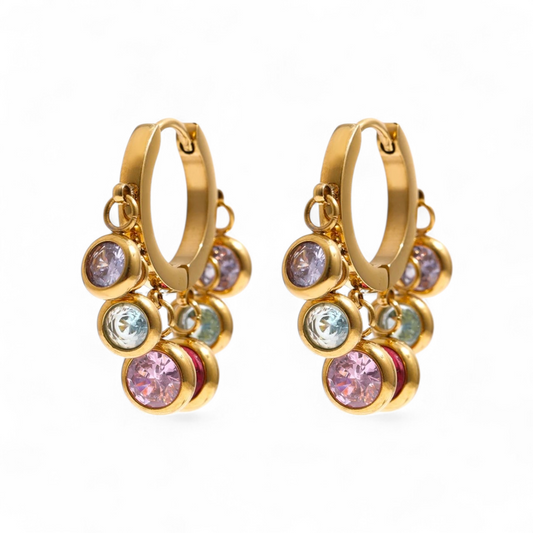 Aros fantasía colores dorado (ar-47)