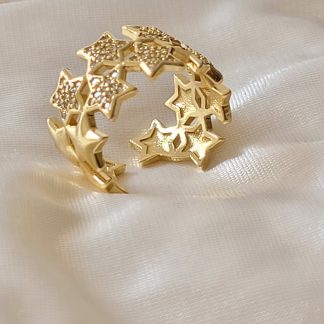 anillo estrellas brillantes AN-7