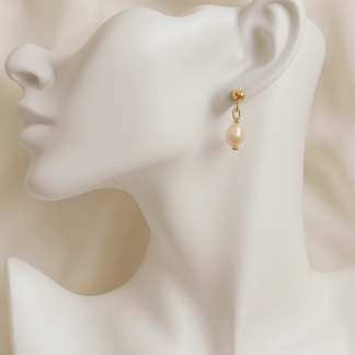 Aros perlas colgante AR-38