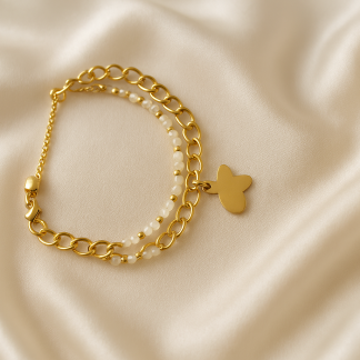 pulsera cristales  mariposa