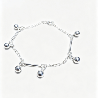Pulsera borlas plata (pul3-pl)