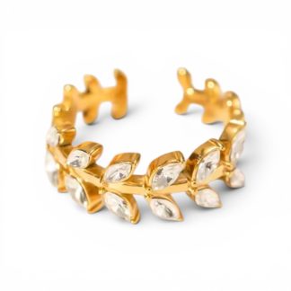 Anillo hojas de sol