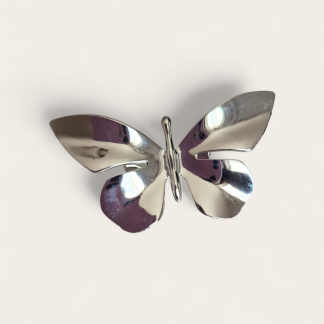 Prendedor mariposa plateado (pr-9)